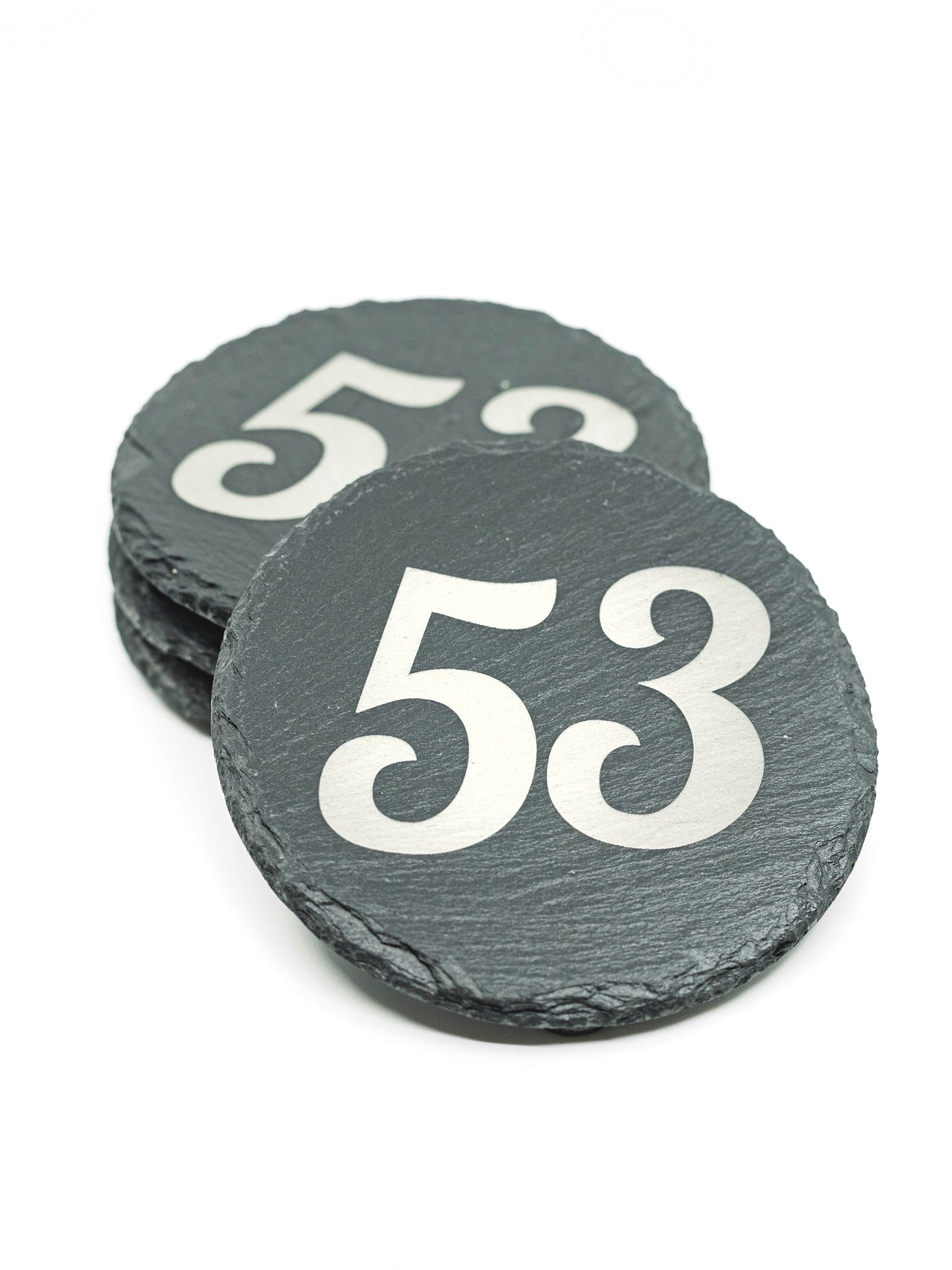 Custom Laser Engraved 4" Slate Coaster