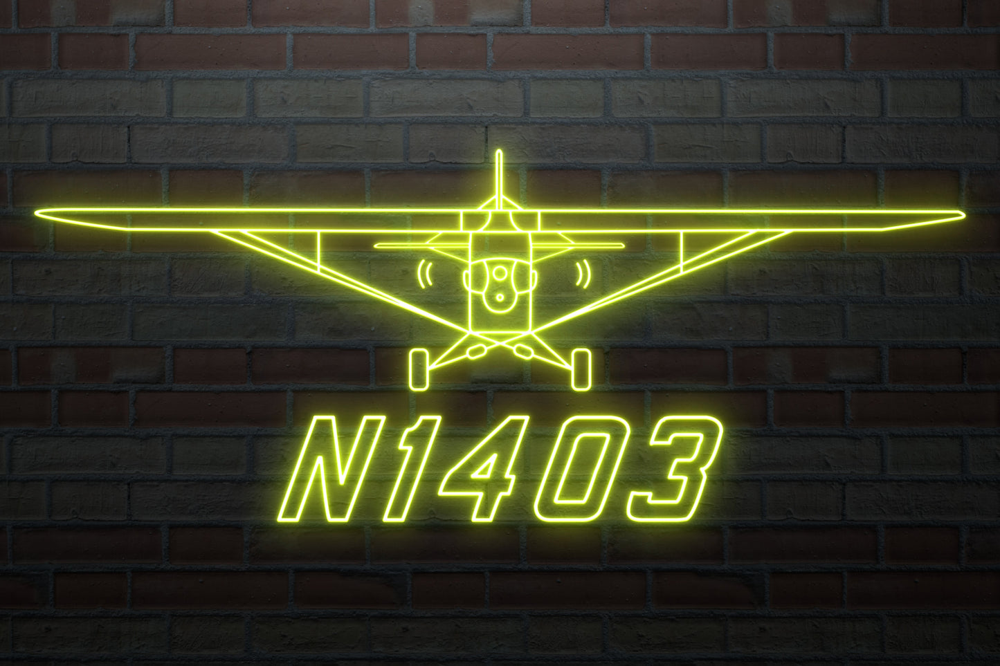 48" J3 Cub Neon Sign (Indoor)