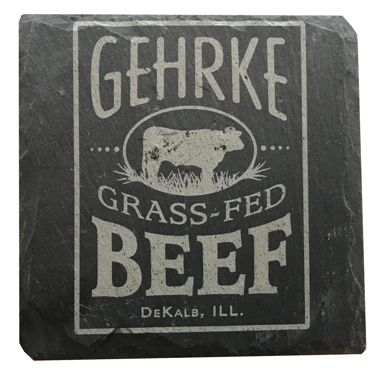 Custom Laser Engraved 4" Slate Coaster