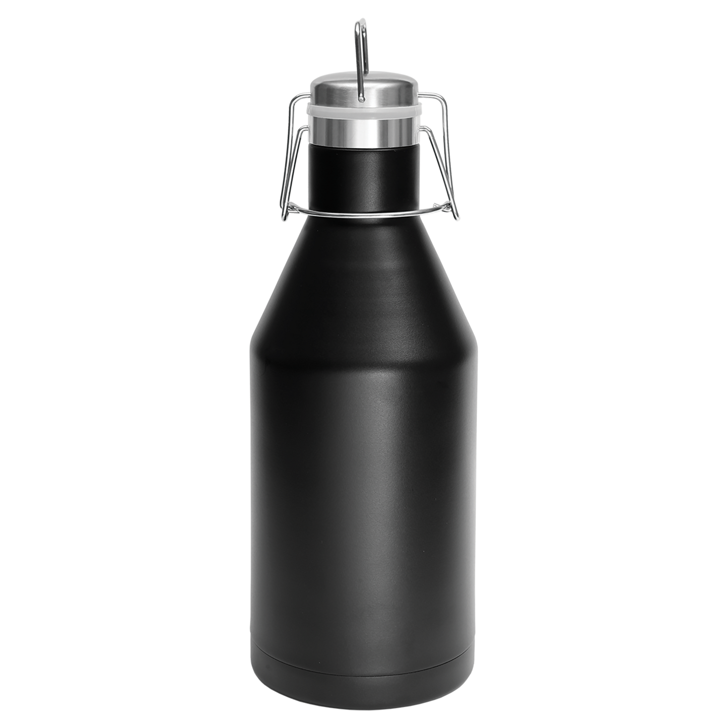 Polar Camel 64 oz. Black Vacuum Insulated Growler with Swing-Top Lid