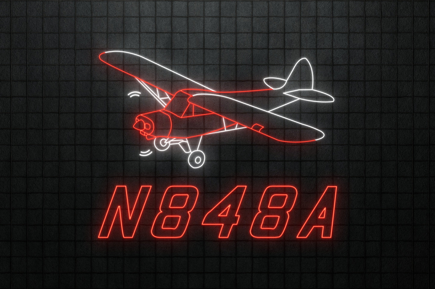 48" Super Cub N848A Neon Sign (Indoor)