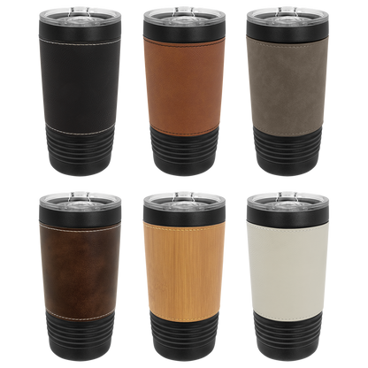 Polar Camel 20oz Ringneck Tumblers with Leatherette Sleeve