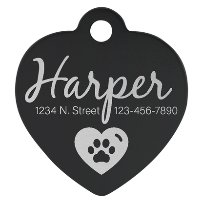 Heart Shaped Pet Tags