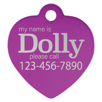 Heart Shaped Pet Tags