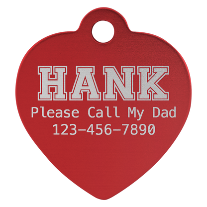 Heart Shaped Pet Tags