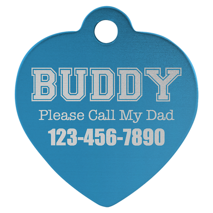 Heart Shaped Pet Tags