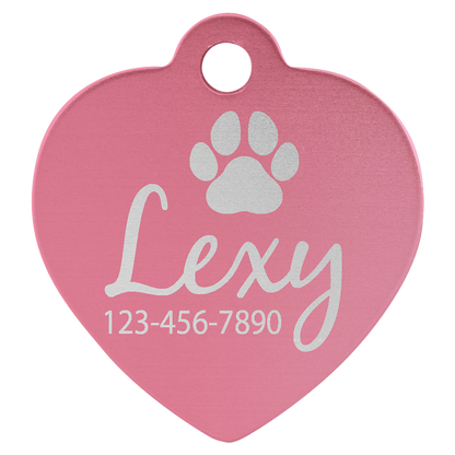 Heart Shaped Pet Tags