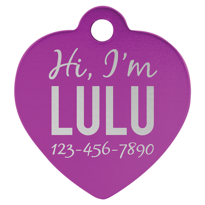 Heart Shaped Pet Tags