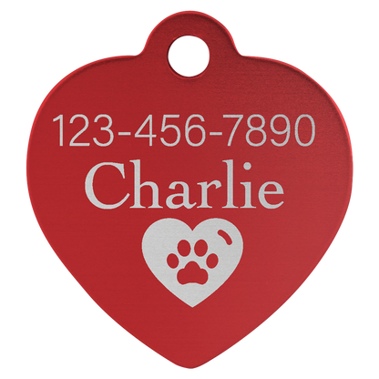 Heart Shaped Pet Tags