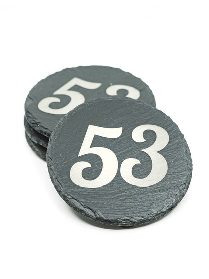 Custom Laser Engraved 4" Slate Coaster