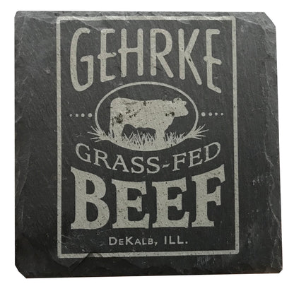 Custom Laser Engraved 4" Slate Coaster