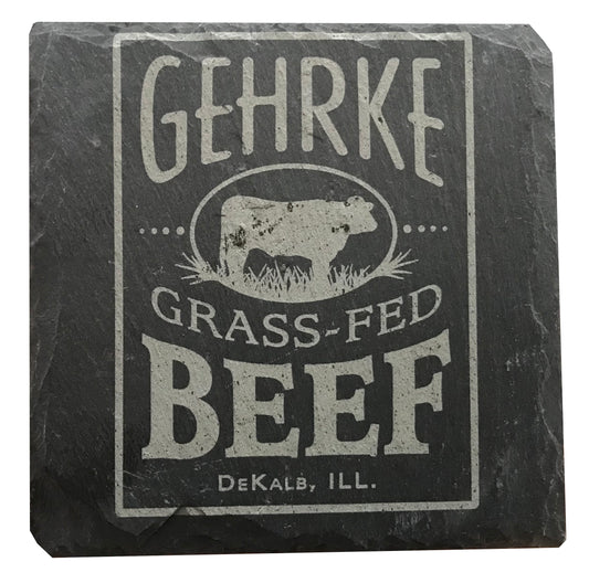 Custom Laser Engraved 4" Slate Coaster