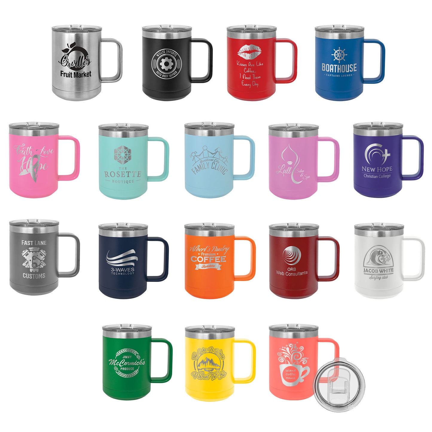 Polar Camel 15oz Vacuum Insulated Mug with Slider Lid