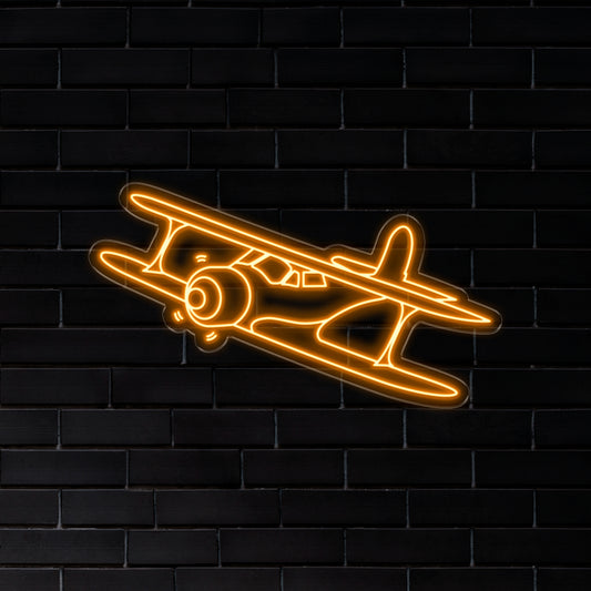 LED Neon Beechcraft Staggerwing Man Cave Sign